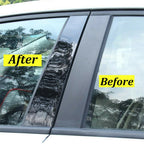 Set of 6 Black Pillar Posts Door Trim Covers for Honda Civic (2006–2011)