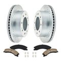 Front Drilled Rotors Brake Pads Set for Chevrolet Silverado 2500 HD (2011–2019)