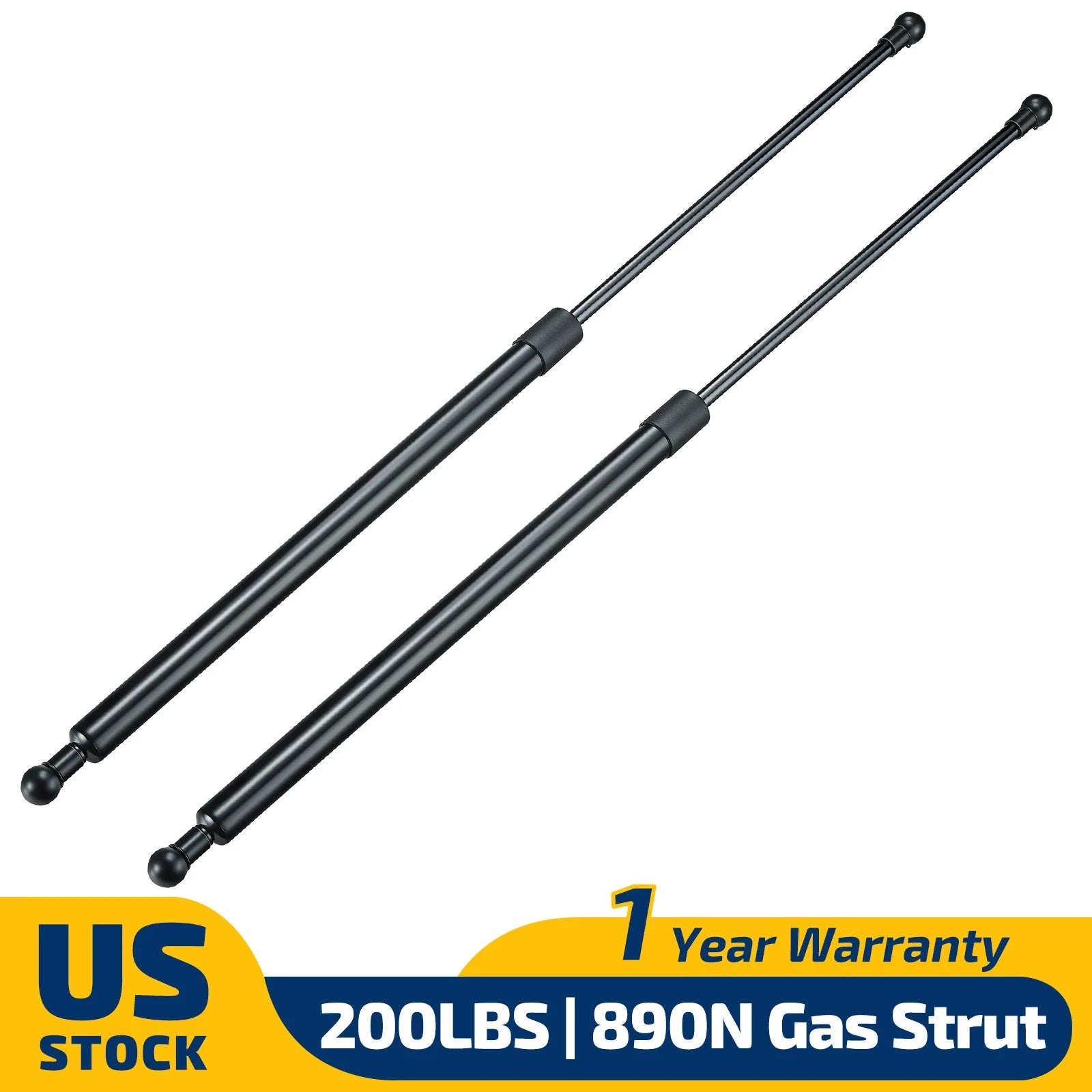 Set of 2 Gas Struts ST280M200 for Engine Hatch, Tool Box Lid (28 inch)
