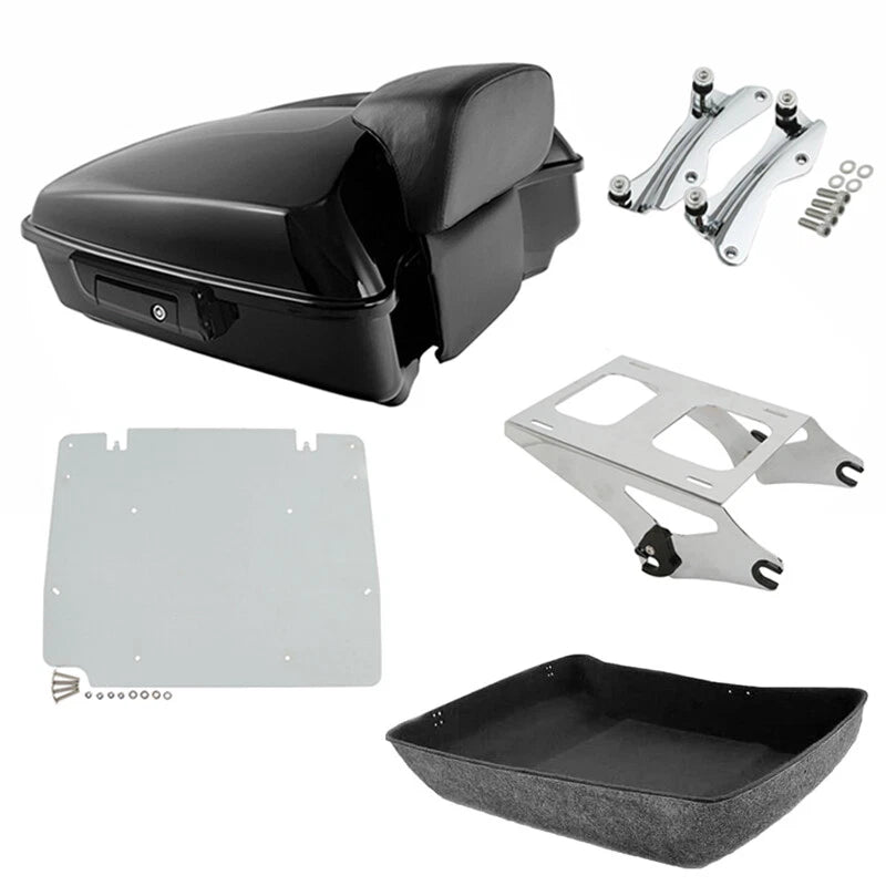 Chopped Trunk Backrest Rack Plate for Harley Touring Road King (2014–2026)