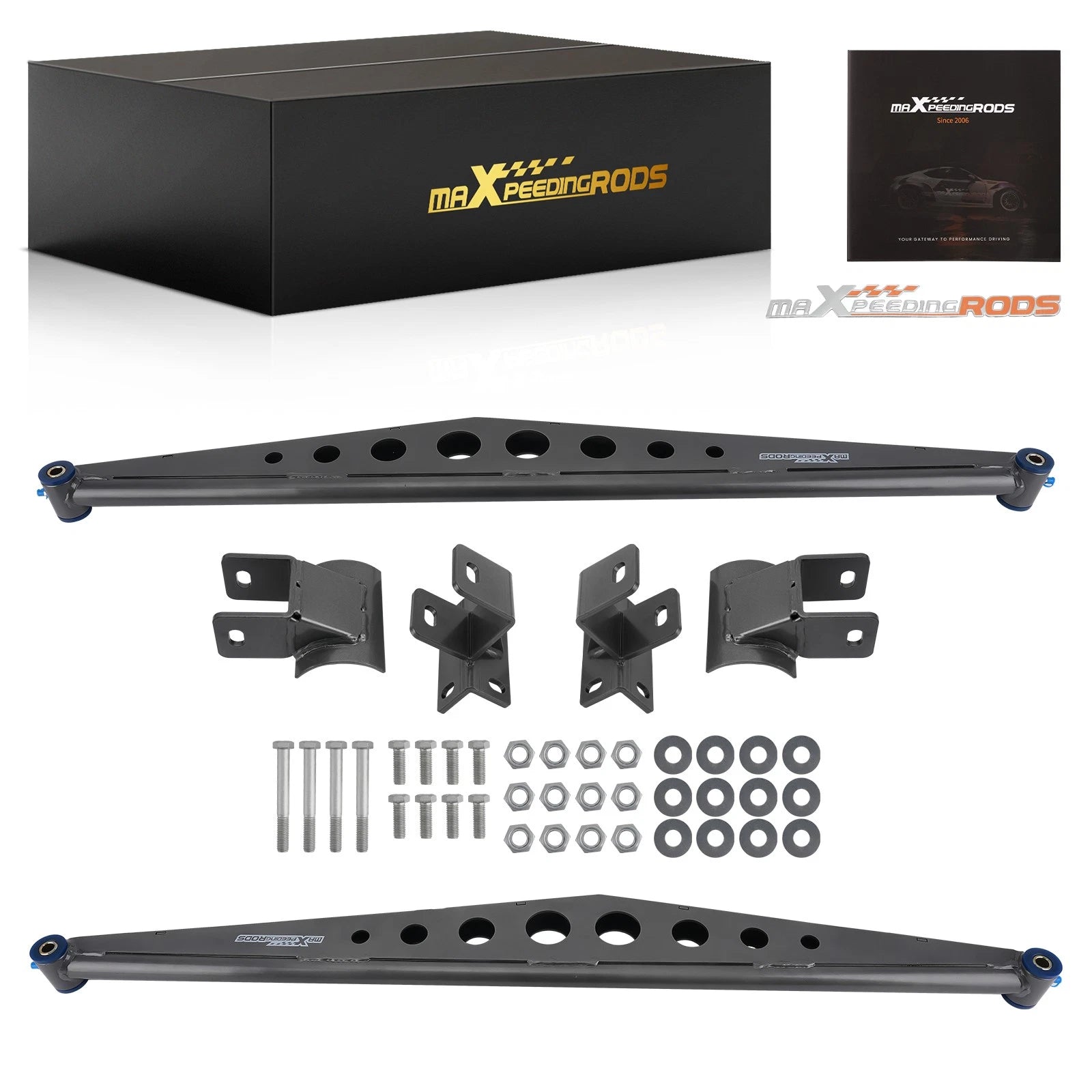 2X Rear Axle Ladder Bars with Brackets for Ford F150/F250/F350 (1980–1996)