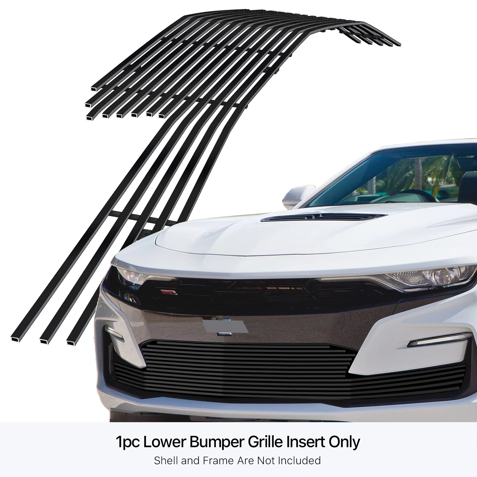 Stainless Black Billet Grille Insert for Chevy Camaro 1SS/2SS (2019-2024)