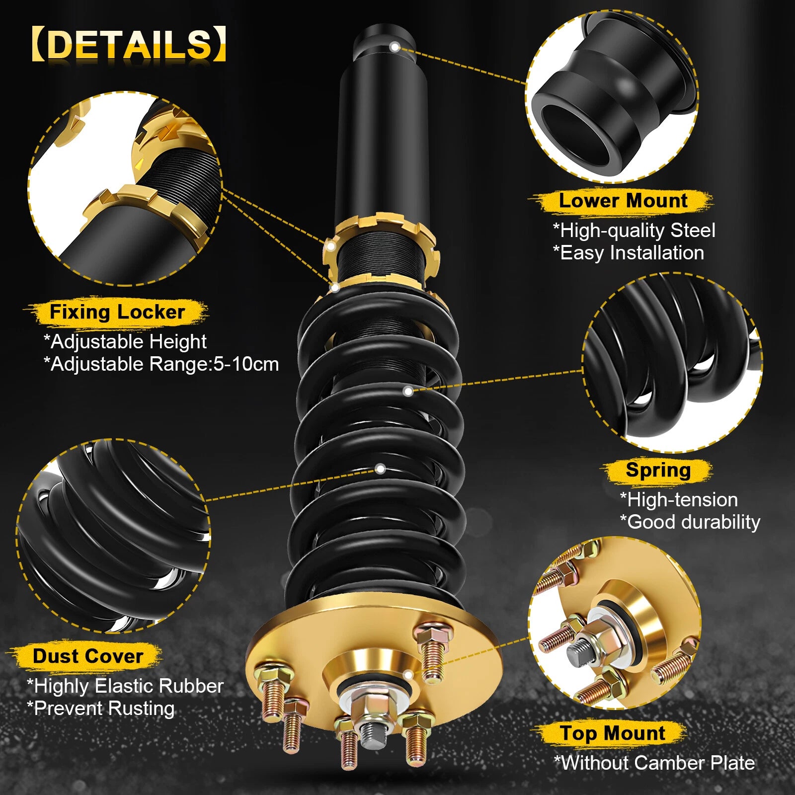 Coilover Shocks Struts for Honda Accord, Acura TSX (2003–2008)