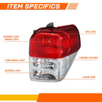 Right Side Chrome Tail Light Assembly for Toyota 4Runner (2010–2013)
