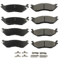 Set of 8 Semi-Metallic Brake Pads for Dodge Ram 1500 (2002–2004)