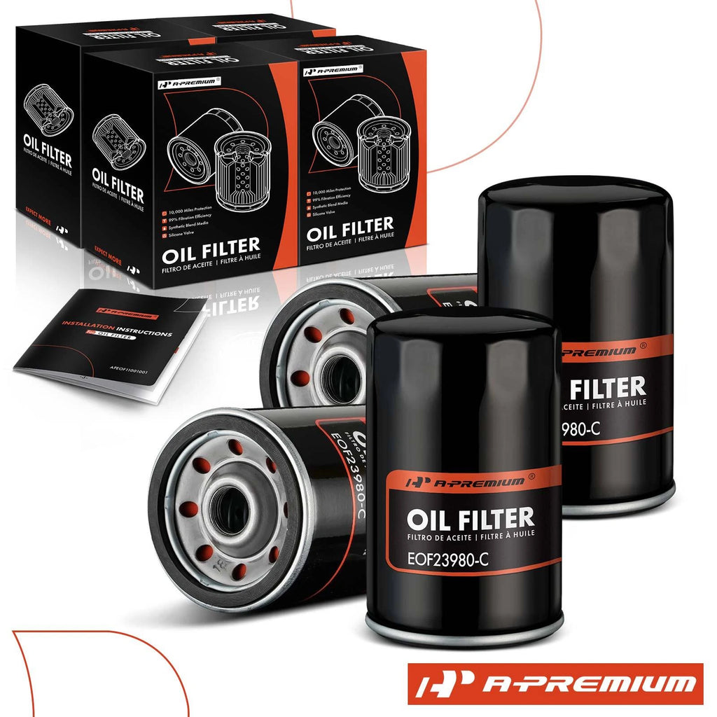 Set of 4 Engine Oil Filters for Chevy Silverado 1500 (1999–2001) Malibu (1981–1983)