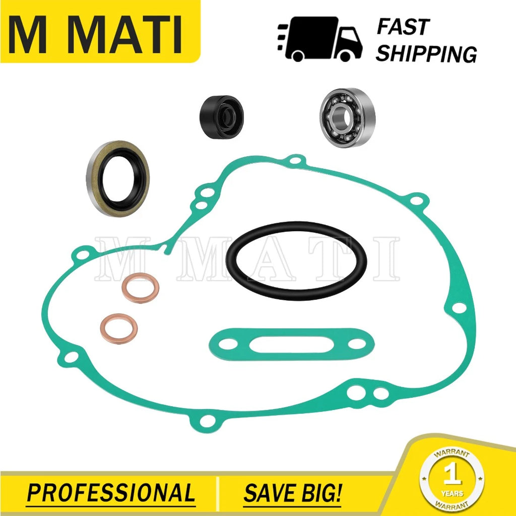 Water Pump Bearing Seal & Cover Gasket Rebuild Kit for Kawasaki KX60 KX80 (1985–2003)