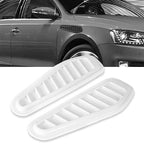 2X White Universal Air Flow Intake Hood Scoop Vent Cover