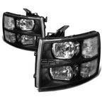 Headlight Set with Clear Turn Signal & LED Fog Light for Silverado (2007–2013)