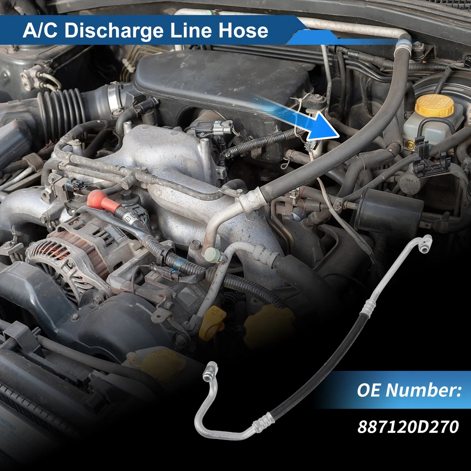 A/C Refrigerant Liquid Hose for Toyota Yaris (2006–2013) No. 887120D270
