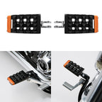 Black Driver Foot Pegs for Harley Softail Street Fat Bob (2018–2025)