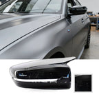 Gloss Black Bullhorn Side Mirror Cover for BMW G20 (2019–2023)