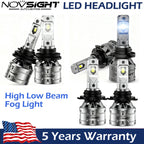 Set of 6 LED Headlight Fog Kits for 9005 9006 H11 (6500K White)