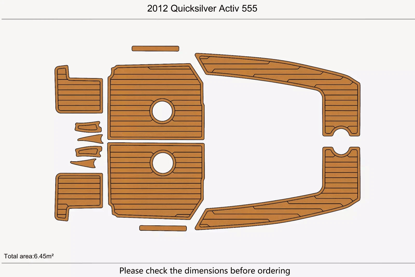 EVA Foam Cockpit Pads for Quicksilver Activ 555 (2012)