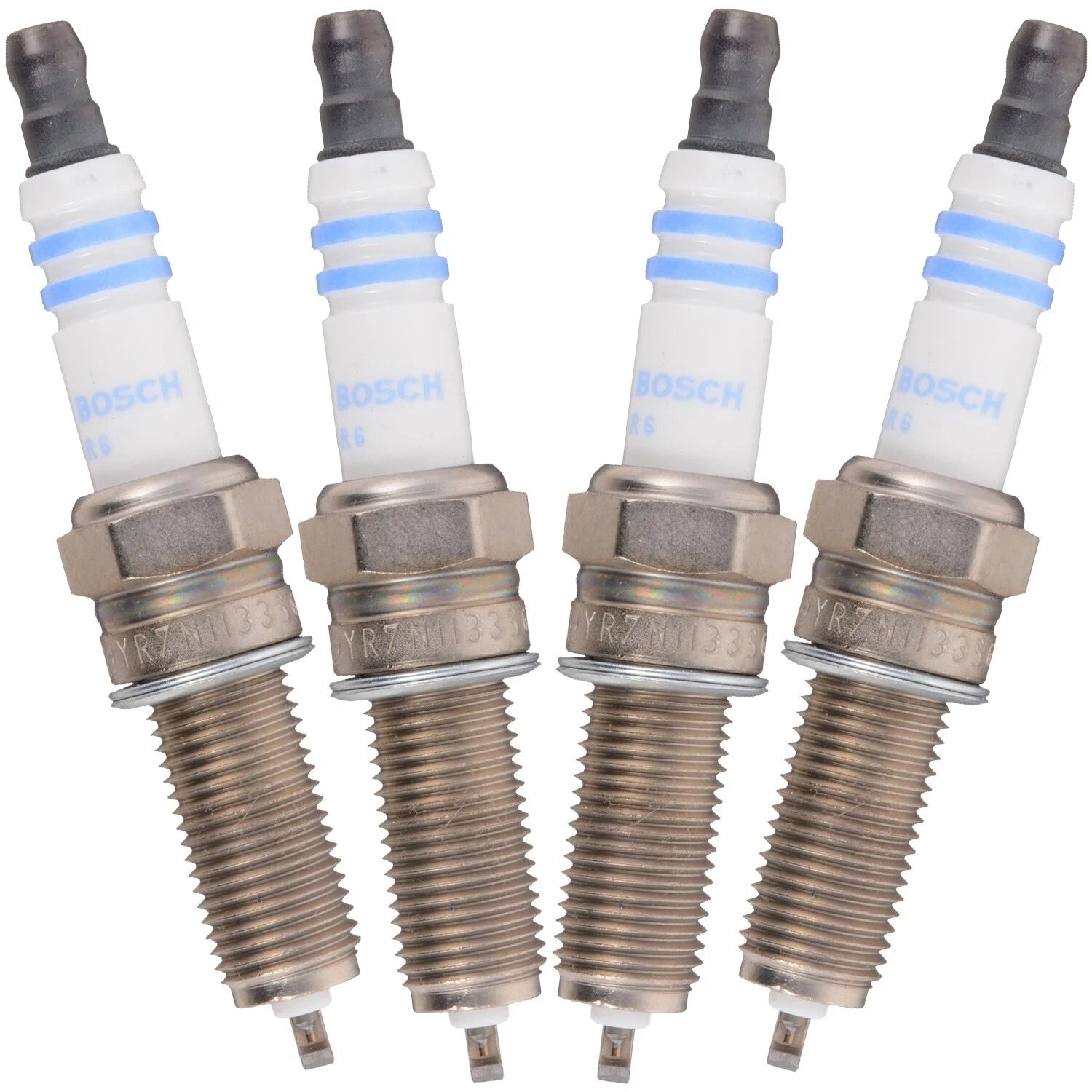 Set of 4 Bosch Double Iridium Spark Plugs Gap 028 for Hyundai Ioniq Kia Niro (2017–2019)