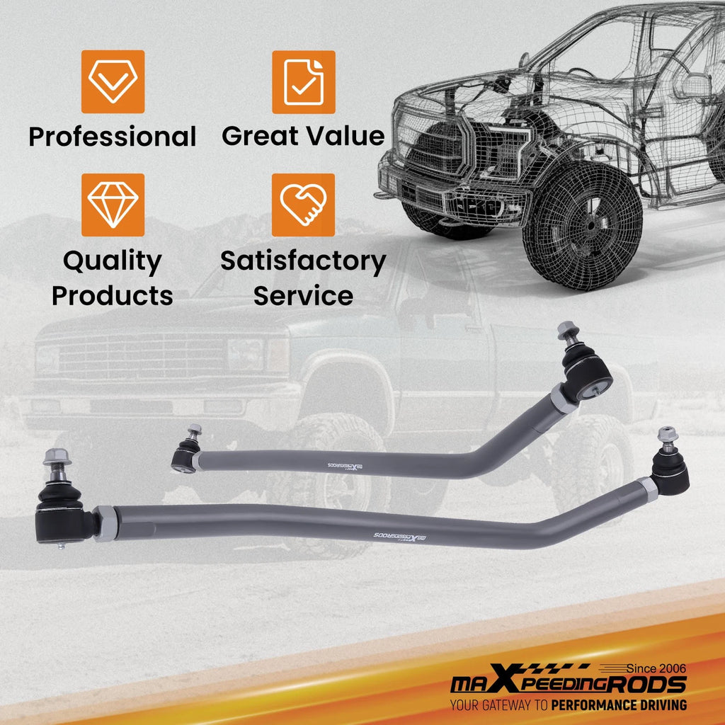Steering Linkage Drag Link Tie Rod Upgrade Kit for Dodge Ram 2500 3500 (1994–1999)