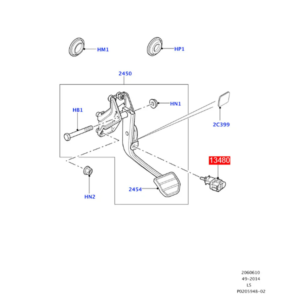 Brake Stop Light Switch for Land Rover LR3 LR4 Range Rover Sport (2005-2016)