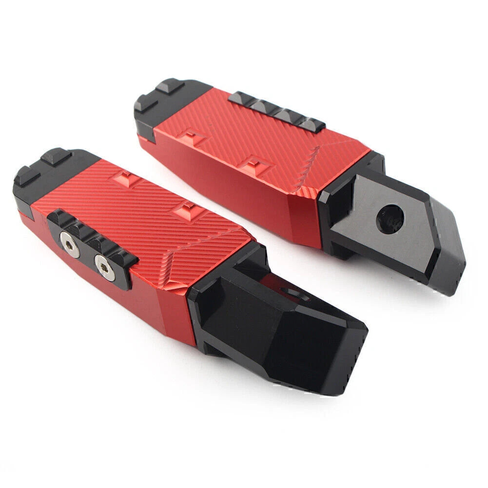 2X Red Rear Passenger Foot Pegs Pedal Pads for Honda CBR600RR (2003–2019)