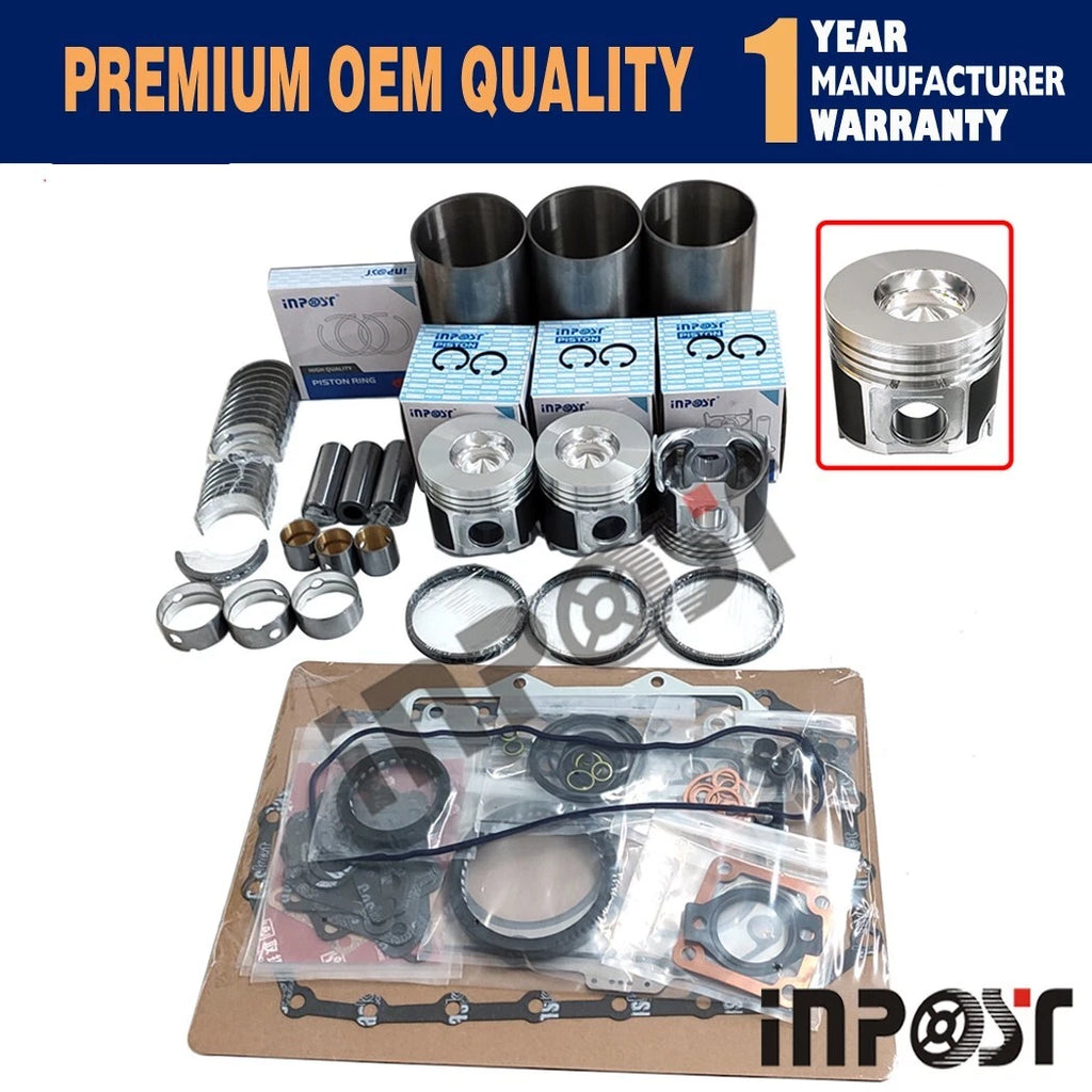 Engine Overhaul Rebuild Kit for Yanmar 3TNE84T 3D84E 3D84N (John Deere 790)