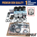 Engine Overhaul Rebuild Kit for Yanmar 3TNE84T 3D84E 3D84N (John Deere 790)