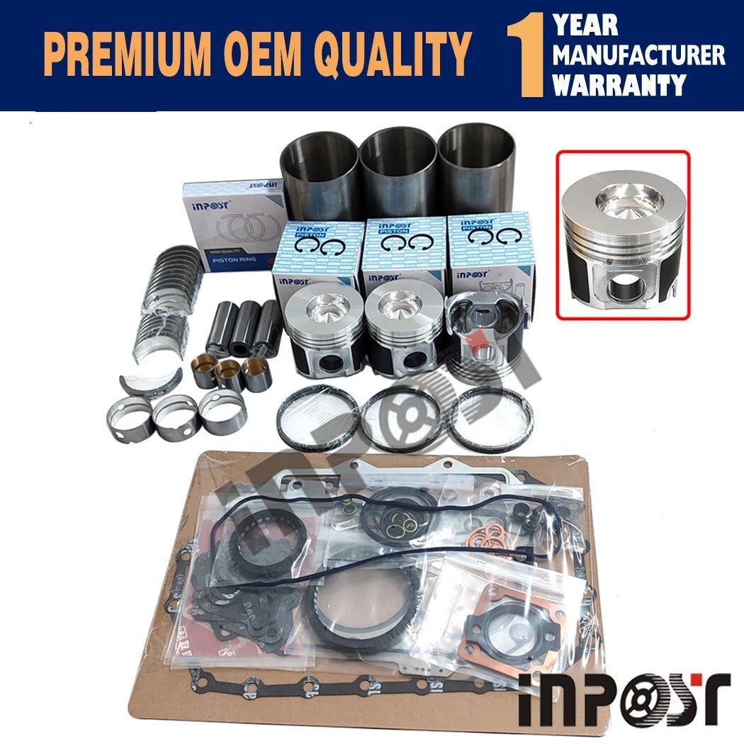 Engine Overhaul Rebuild Kit for Yanmar 3TNE84T 3D84E 3D84N (John Deere 790)