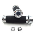 Chrome CNC Cut 1" Skull Handlebar Grip for Harley Touring/Sportster/Dyna/CVO