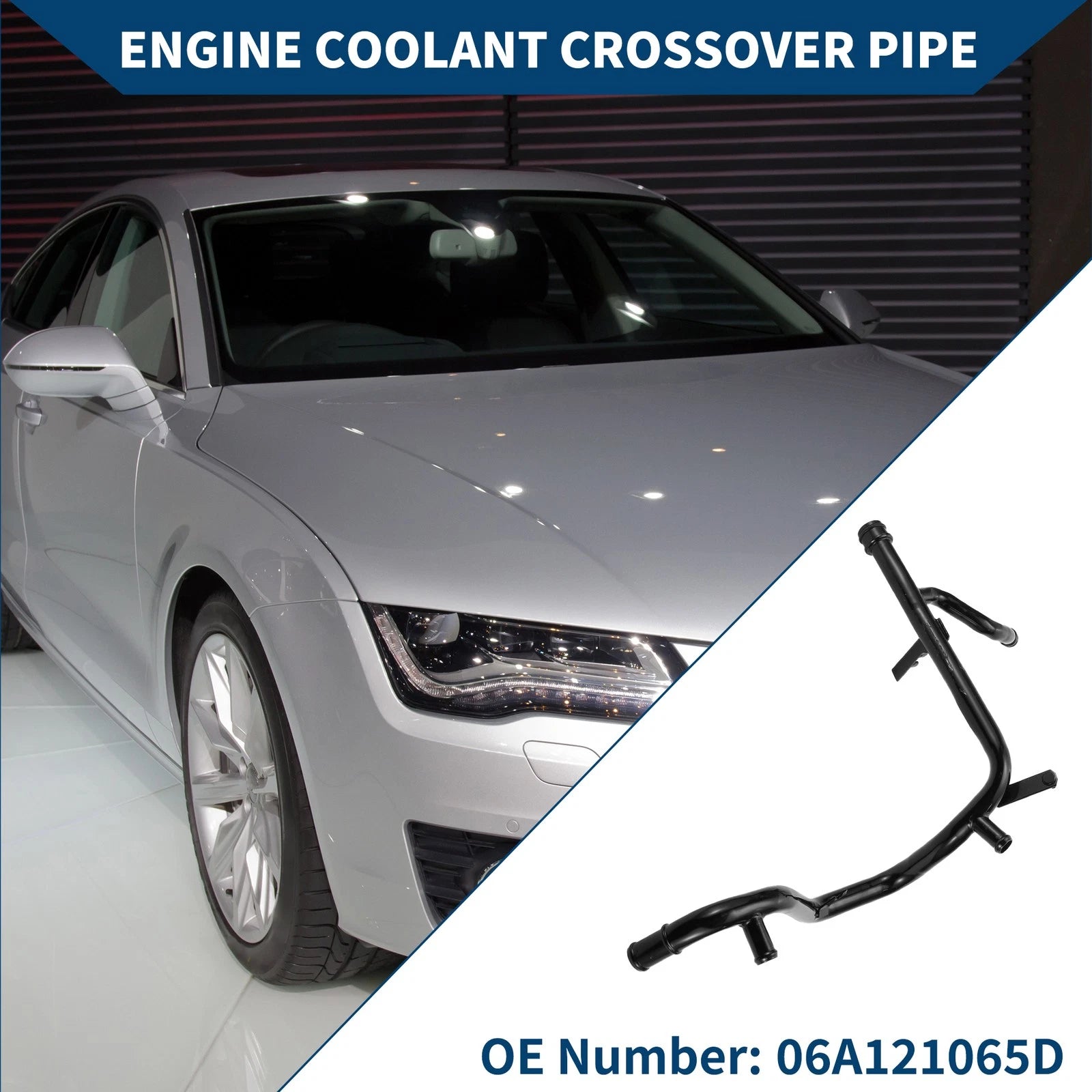 Engine Coolant Crossover Pipe for Audi A3 1.6 (1996–2003) No. 06A121065D