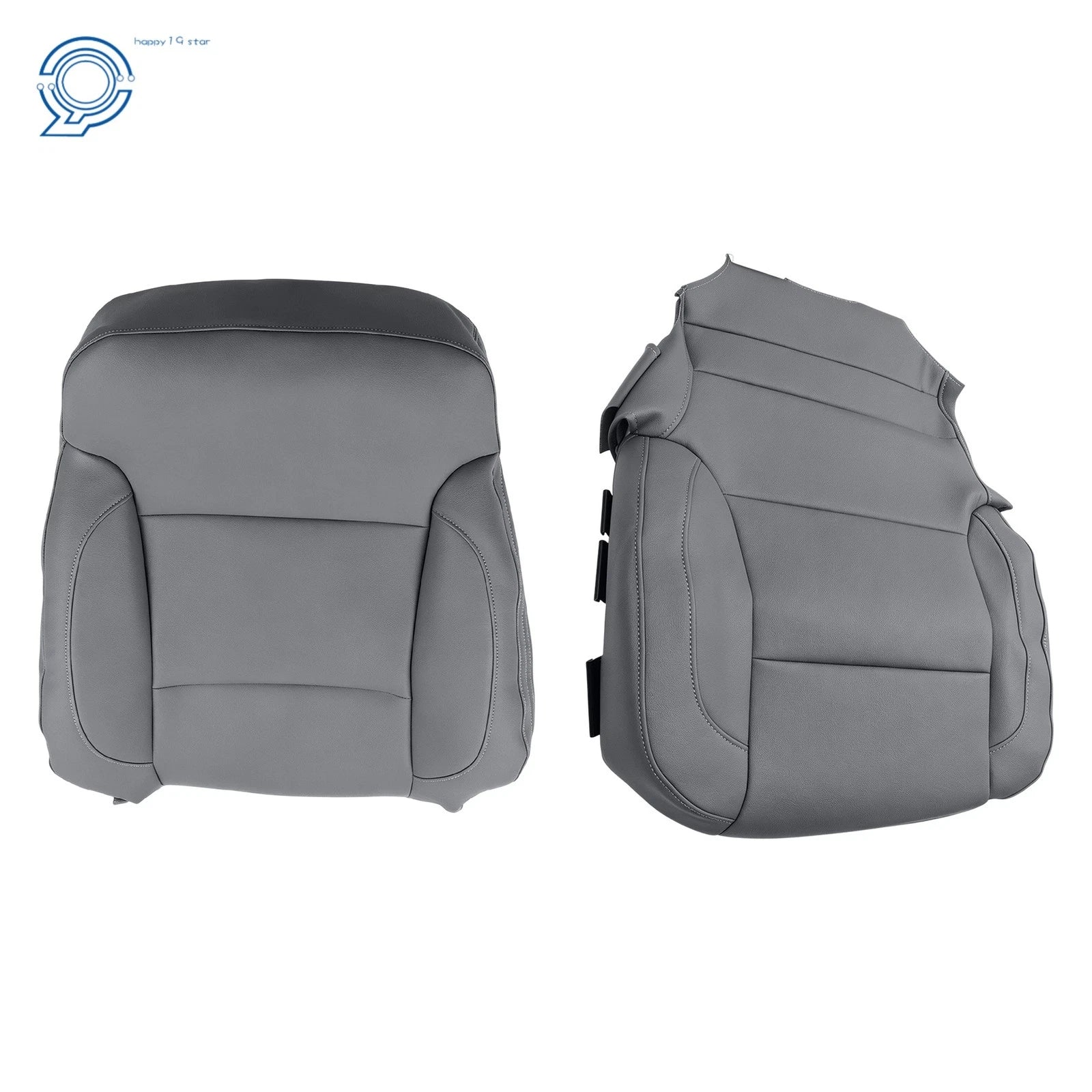 Driver Bottom Top Seat Cover for Chevy Silverado Suburban Tahoe (2014–2019) Gray