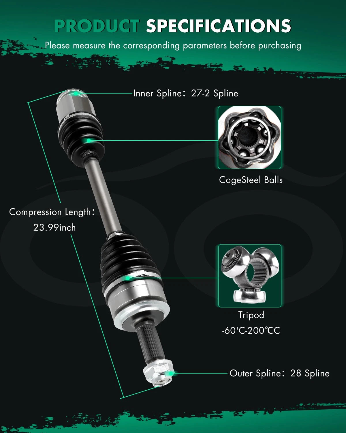 CV Axle Assembly for Honda Civic 1.5L (2016–2021)