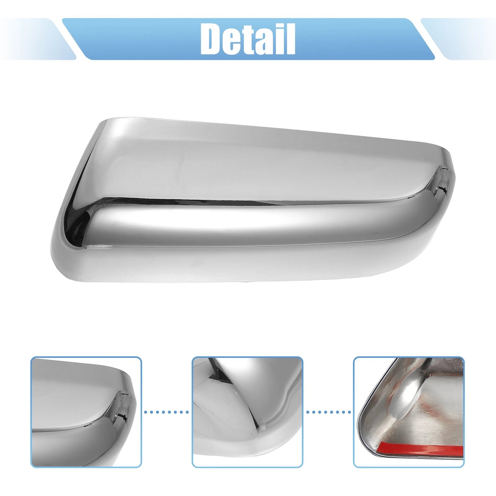 Triple Chrome Plated Top Half Mirror Cover Trim for Ford F-150 (2007–2014) 731618519362