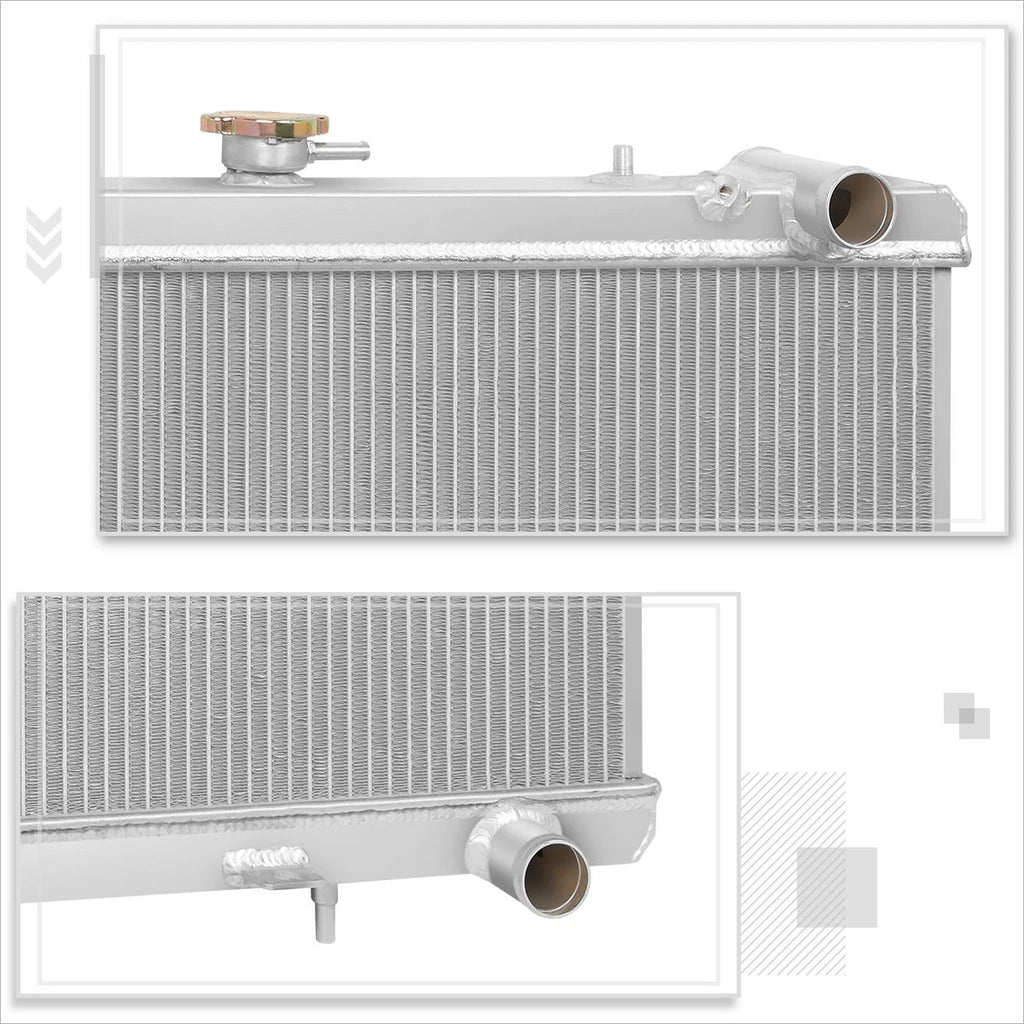 2X Aluminum Core Radiator for Nissan 240SX S13 (1989–1994) KA24/KA24DE