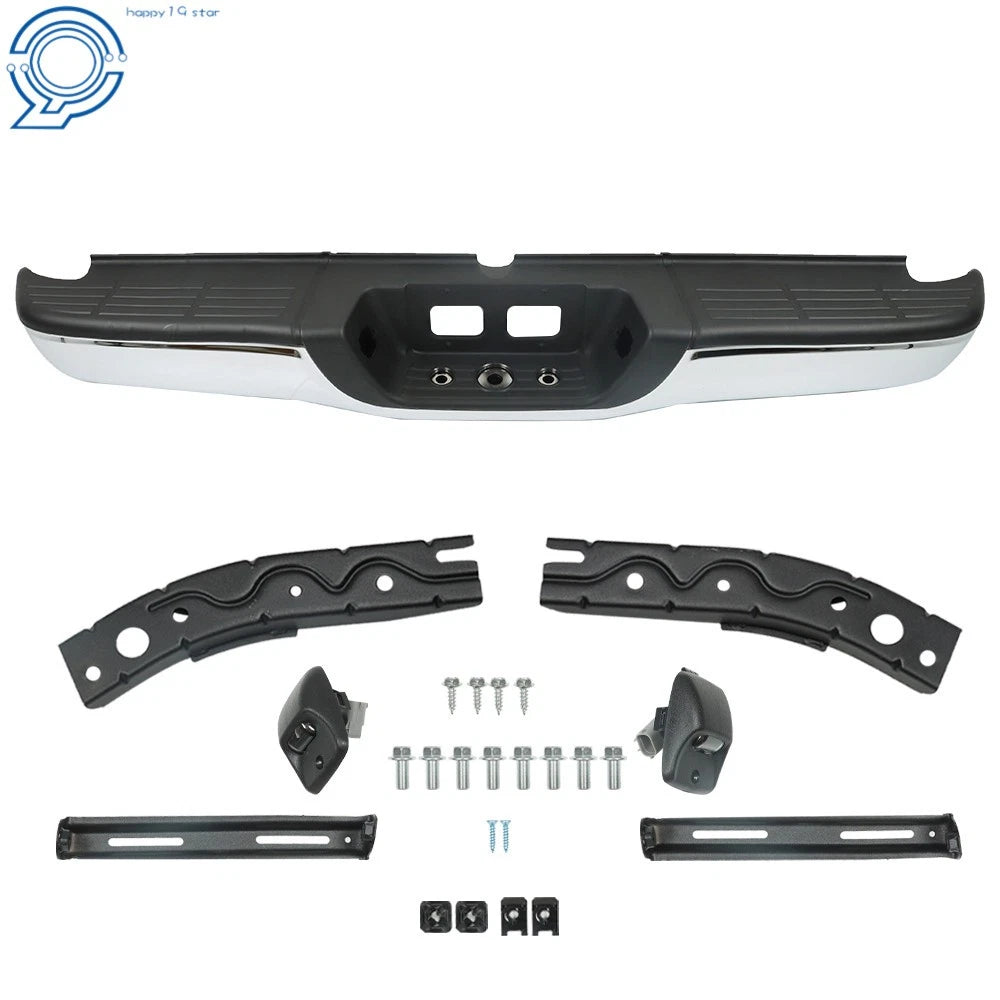 Chrome Steel Rear Step Bumper Assembly for Toyota Tundra (2000–2006)