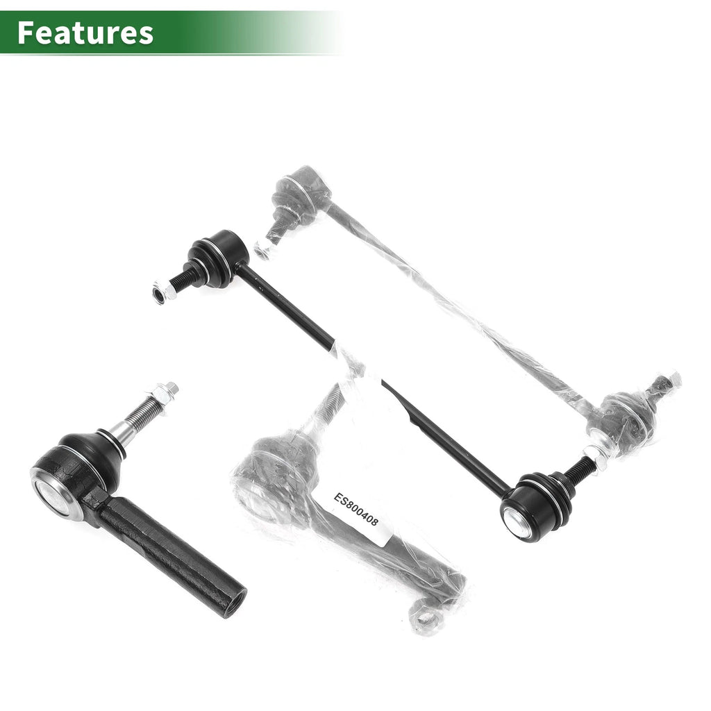 Set of 4 Front Outer Tie Rod Ends & Sway Bar Link for Chrysler Sebring (2007–2008)