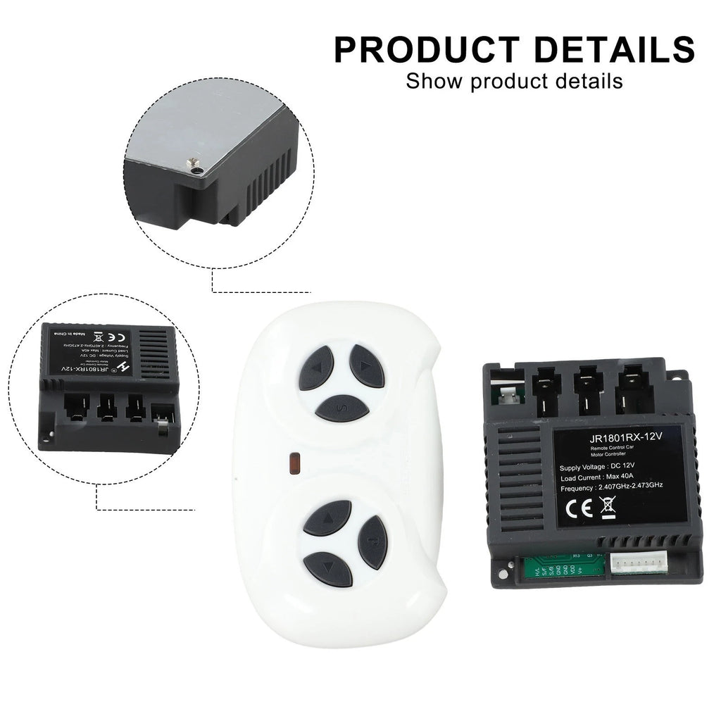 JR1801RX 12V Receiver for Kids Electric Car (Improved Remote Control)