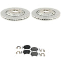 Set of 2 Rear 324mm Rotors & Low-Met Disc Brake Pads for Audi RS4 (2007–2008)