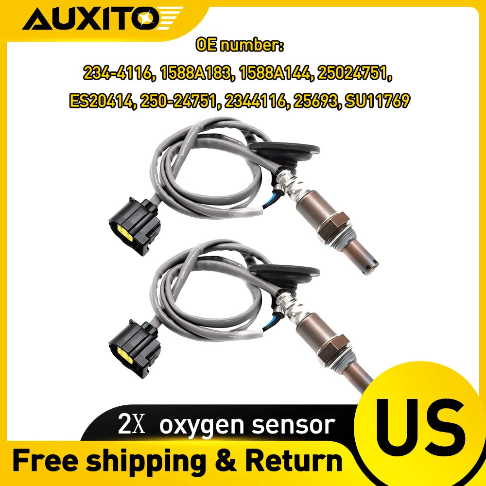 Pair 1588A141 Oxygen Sensors for Mitsubishi Lancer (2008–2017) / Outlander (2008–2020)
