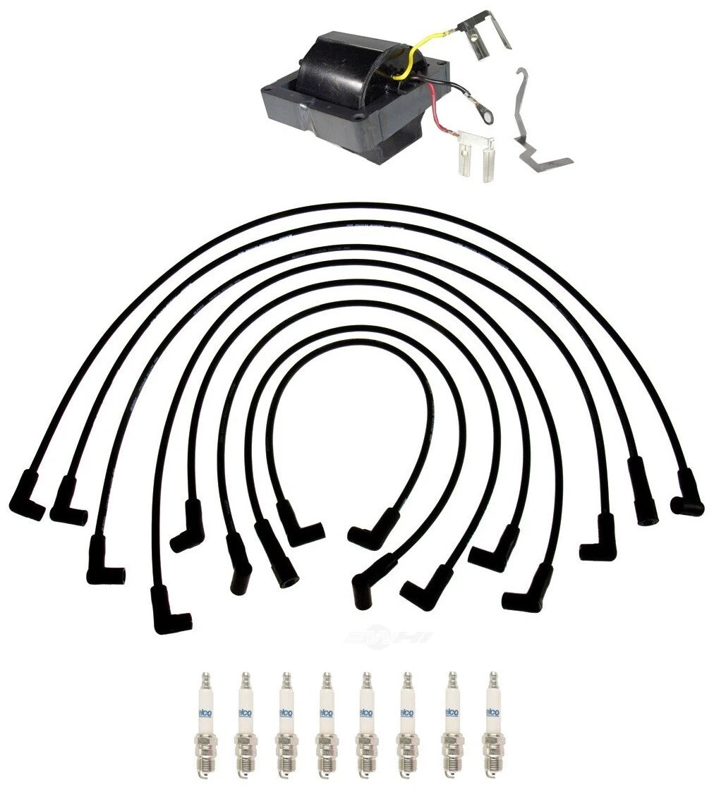 Ignition Wires & Spark Plugs Kit for Chevy C20 K20 Suburban V8 (1973–1991)