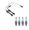 Denso Wire Set & 4 Iridium Spark Plugs for Mazda 1.8 L4 (0.032)