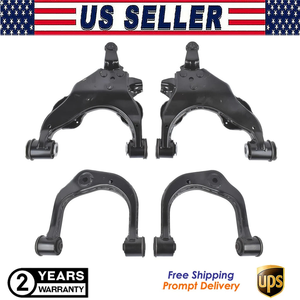 Set of 4 Front Upper Lower Control Arms for Toyota Sequoia Tundra (2000–2007)