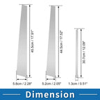 Set of 6 Door Pillar Window Trim for Mitsubishi Lancer (2002–2007) Silver Tone