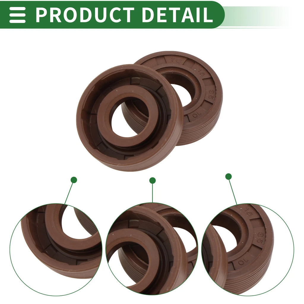Oil Seal FKM Rubber 16x35x10mm for Various Models (5 Pcs)