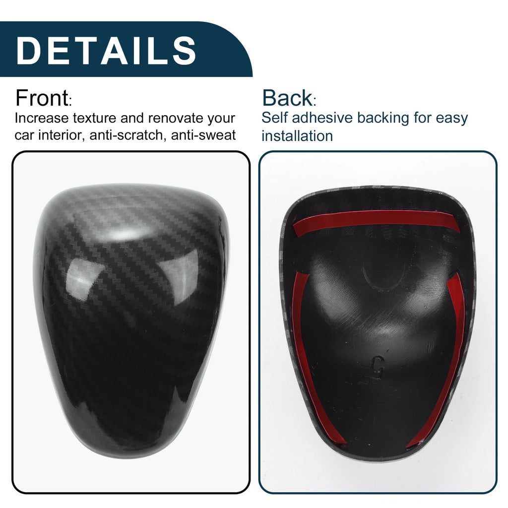 Carbon Fiber Gear Shift Knob Decorator Cover for Honda Accord (2013–2017)
