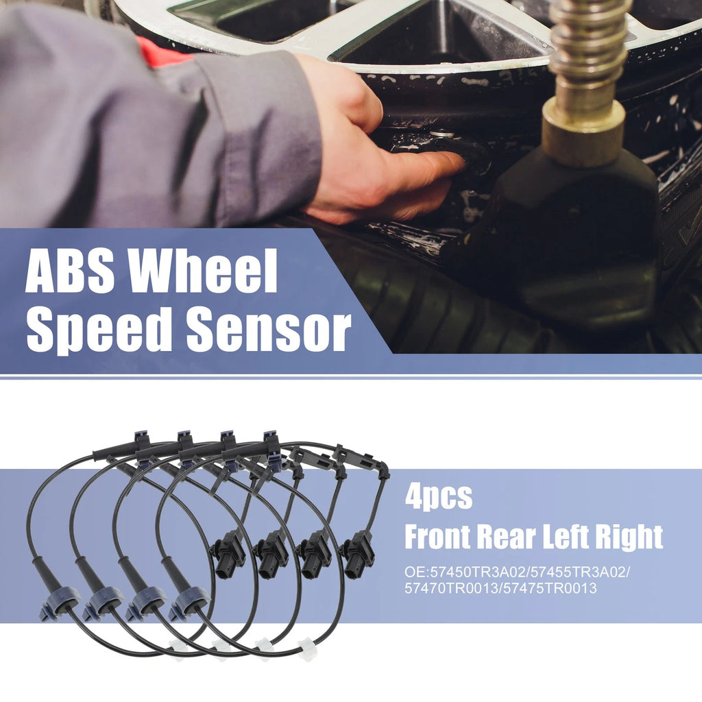 Set of 4 ABS Sensors No. 57450TR3A02 for Honda Civic (2012–2015)