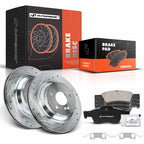 Rear Drilled Brake Rotors & Ceramic Pads for Benz E320 (2003–2005)