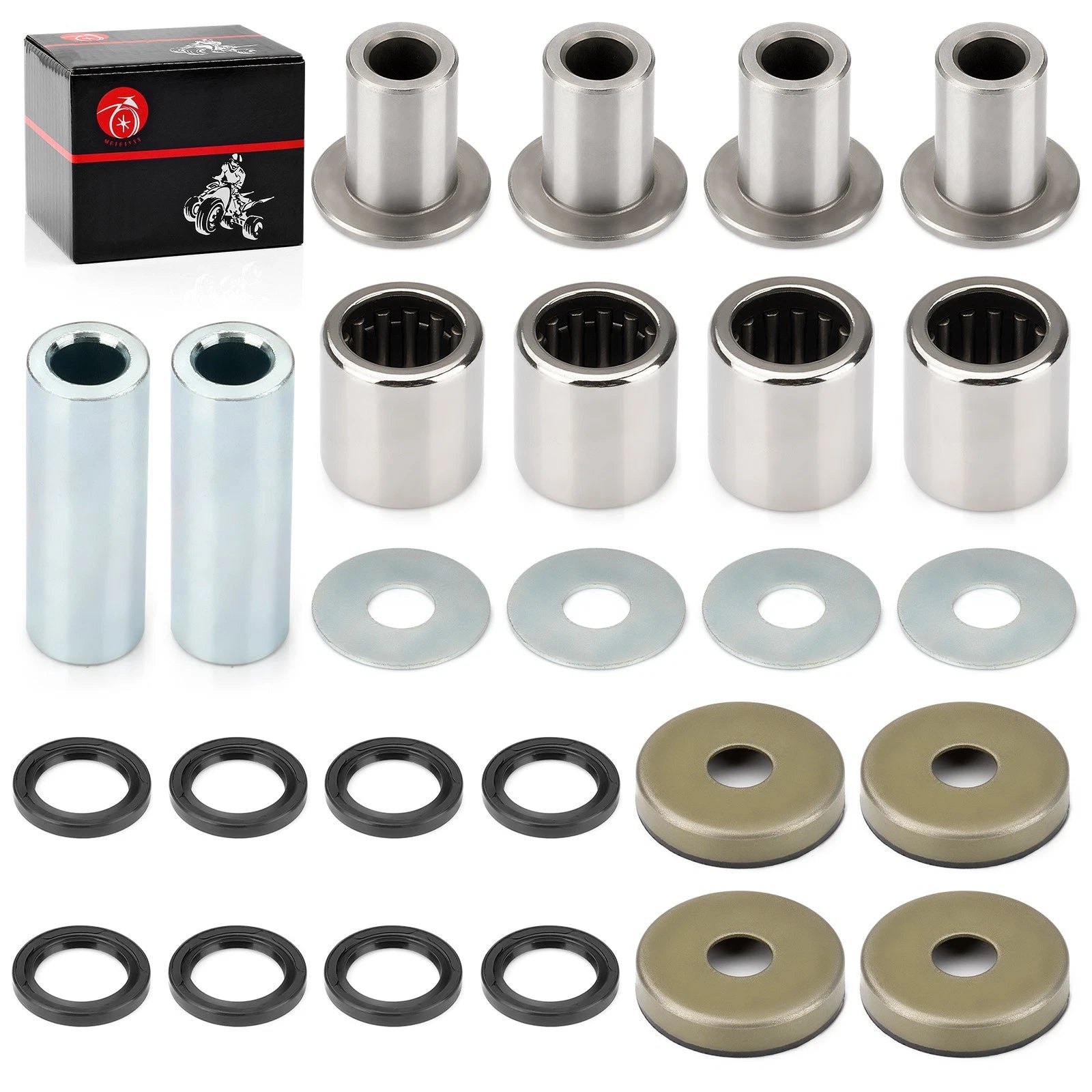 Front Upper Lower A-Arm Bushing Seal Kit for Kawasaki KFX400 (2003–2006)