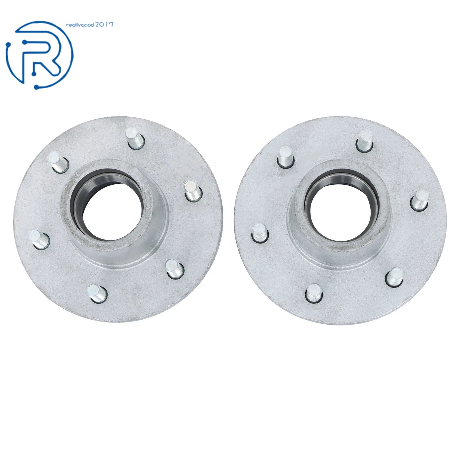 Pair Galvanized Hubs Kit for Boat Trailer (6 Lug, 6 on 5.5")