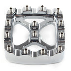 MX Style Brake Pedal Pad Cover for Harley Softail Dyna Sportster Iron 883 (2000–2023) Chrome