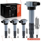 Set of 4 Ignition Coils & Iridium Spark Plugs for Mitsubishi Outlander Lancer