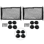 2 x Car Stretchable Small Cargo Net Pocket Trunk Side Elastic Storage Mesh Bag