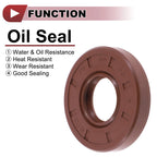 Set of 2 Oil Seal Rotary Shaft Seal FKM Rubber 20x45x8mm